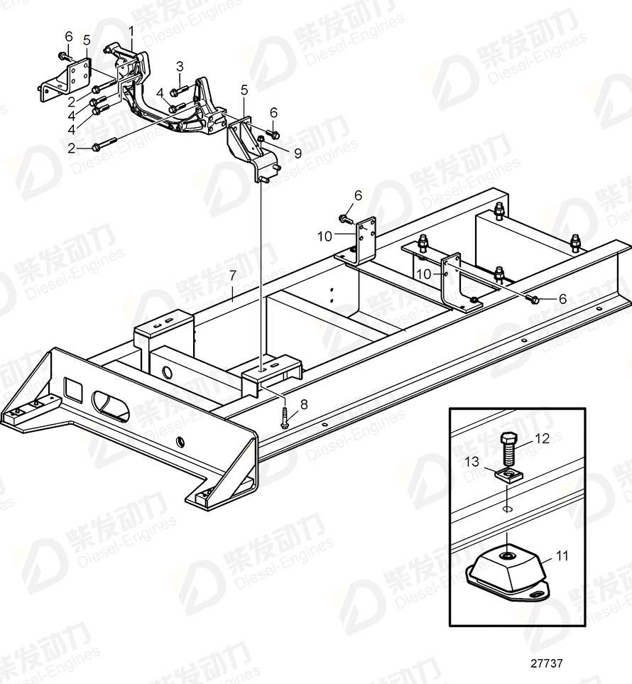 VOLVO Hexagon screw 994510 Drawing